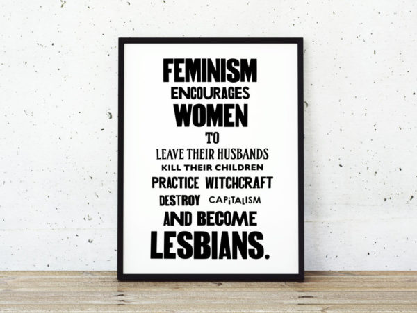 Pat Robertson Feminism Print A3 Or A4 Poster