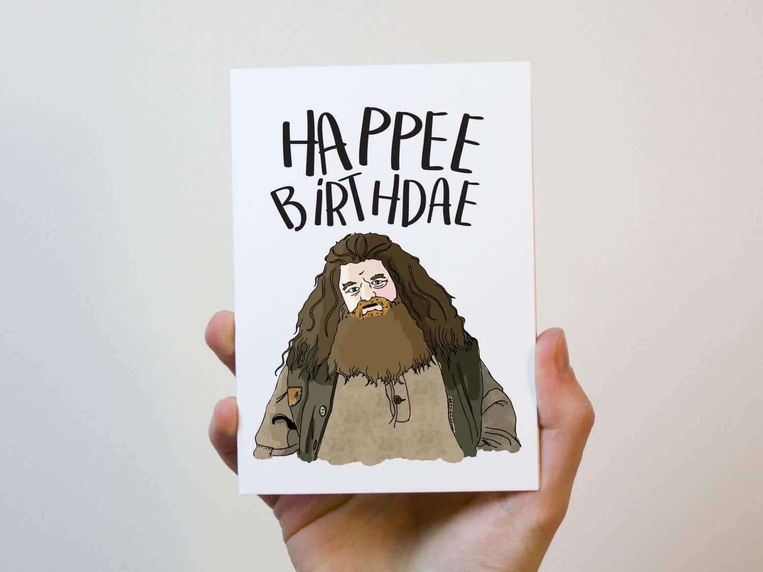 Hagrid Birthday Card | Harry Potter Card | Birthday Card - Freckle & Specs