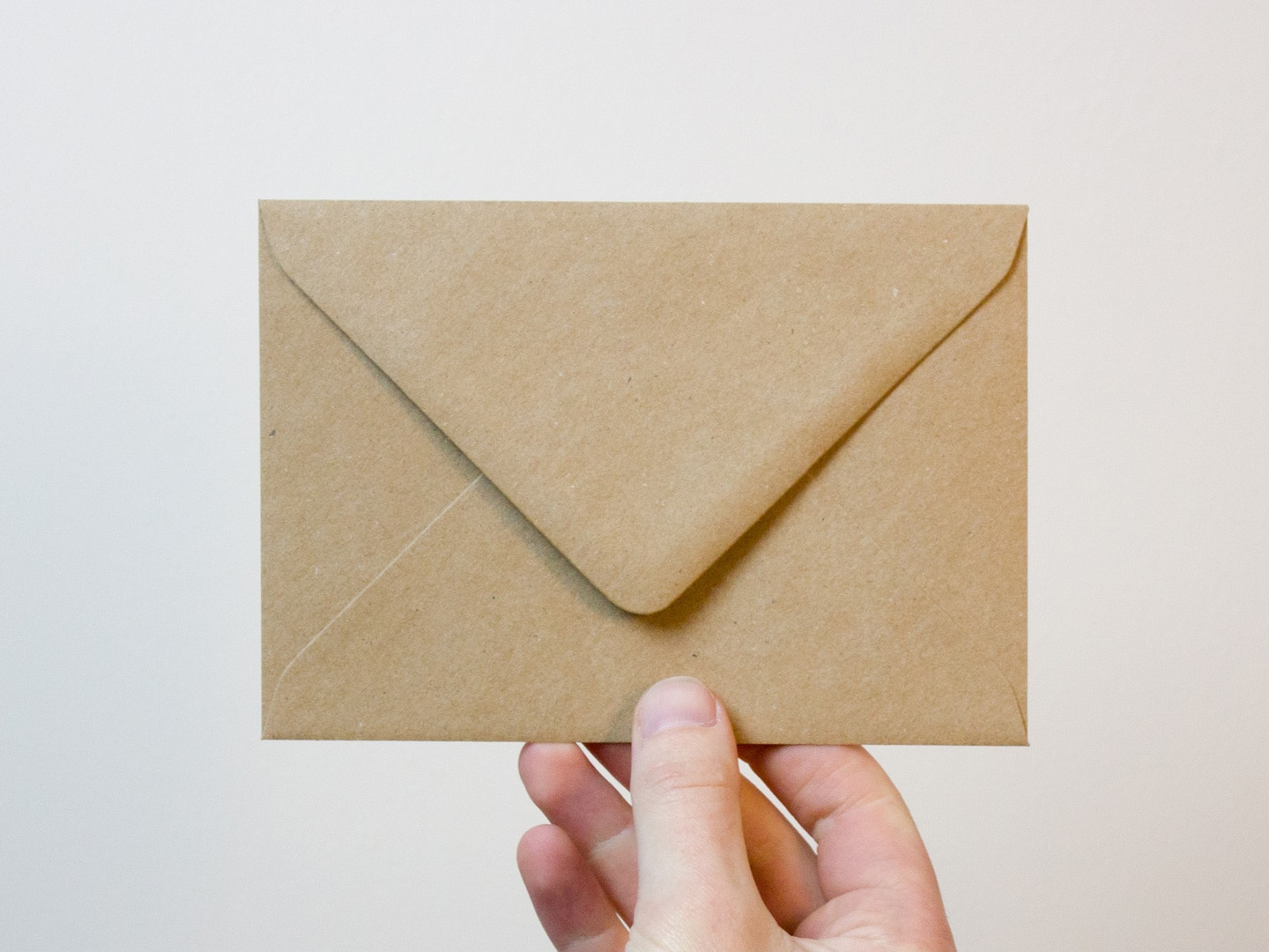 Brown envelope for greeting card
